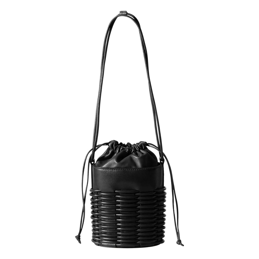 HEREU Pinar Braided Detail Drawstring Bucket Bag NWT